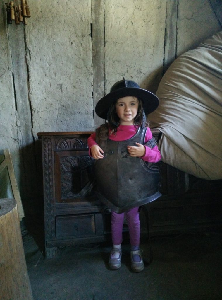 C hamming it up at Plimoth Plantation.