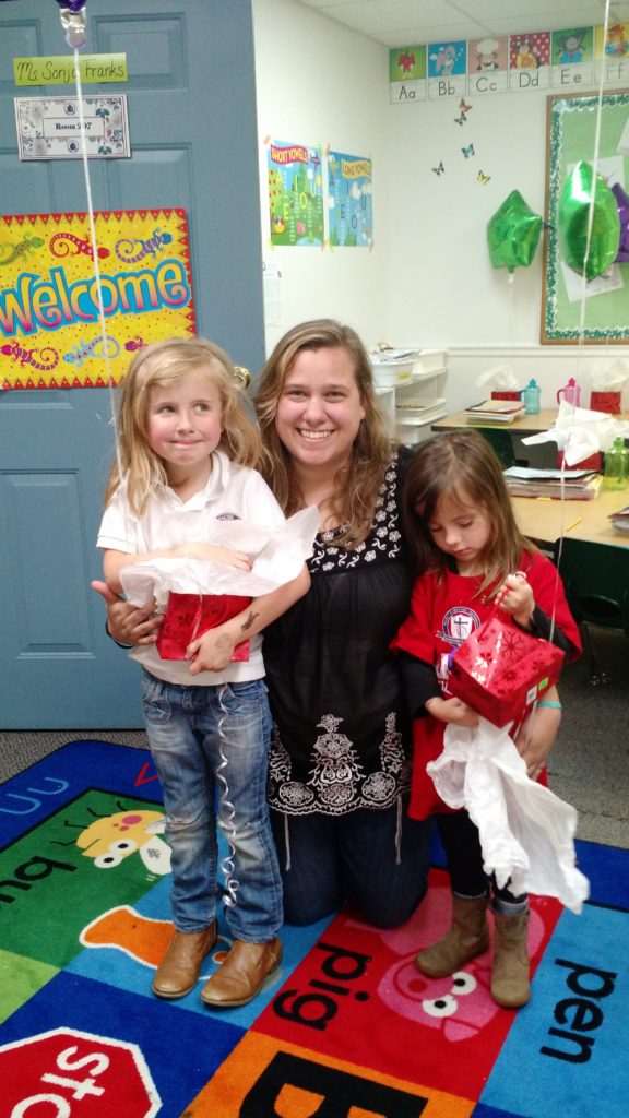 J and C with Miss Sonya.