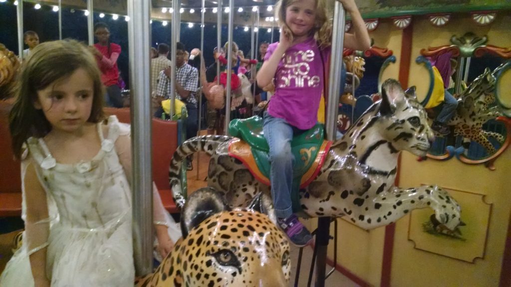 On the "scary go-round."