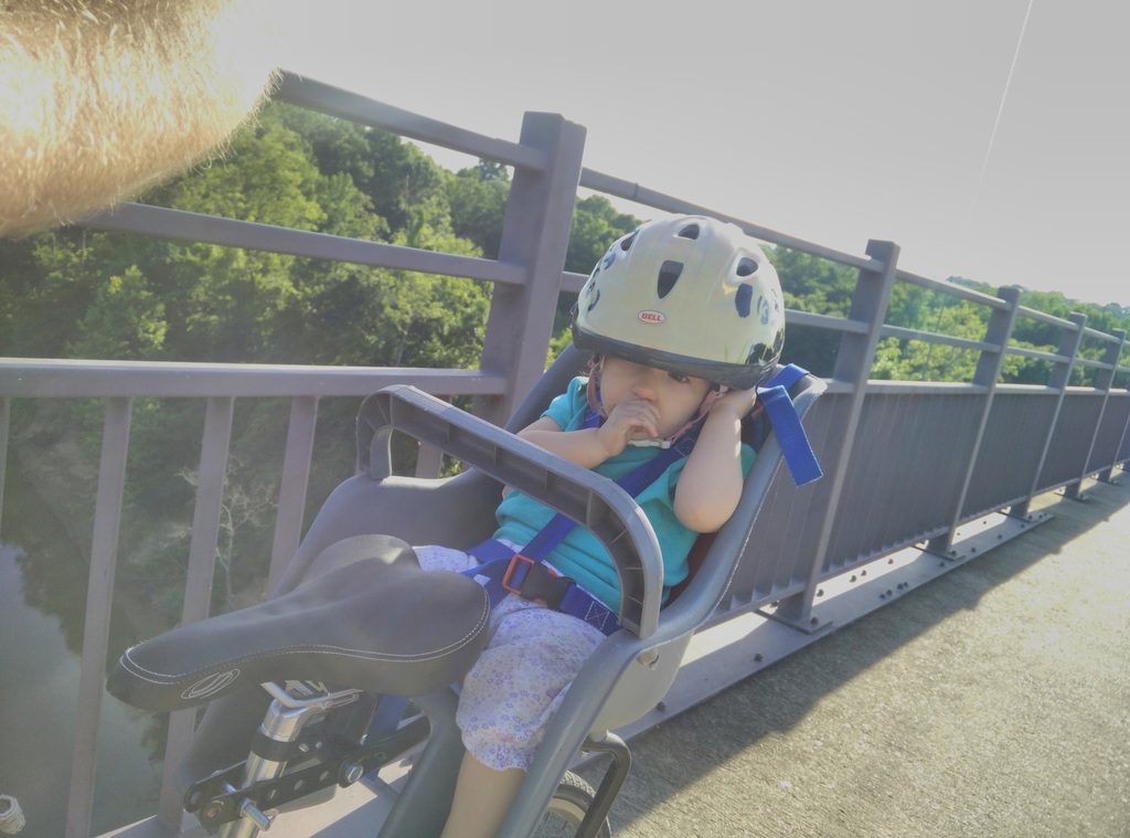 I took R on a couple of bike rides, during which she promptly fell asleep.
